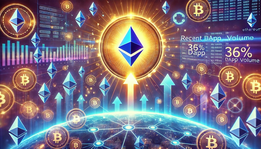 Ethereum DApp apjoms pieauga par 36% nedēļā