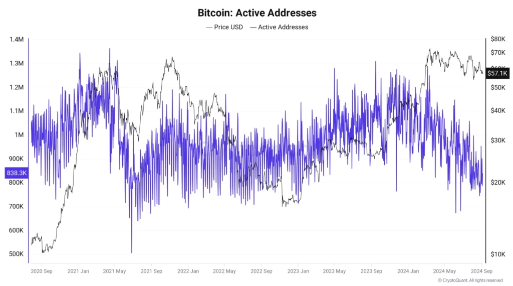 Bitcoin aktīvās adreses