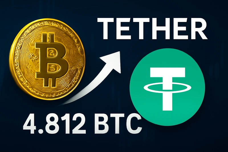 Tether paplašina Bitcoin turējumus, iegādājoties 4812 BTC