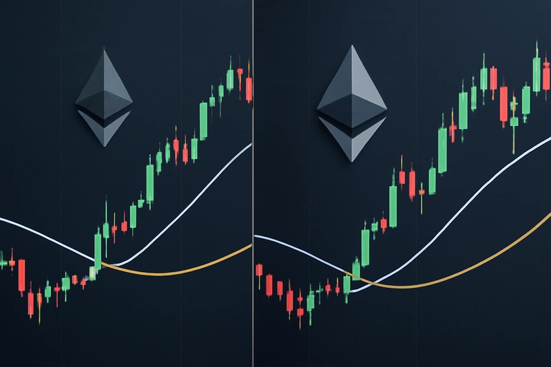 Ethereum grafikā parādās Zelta krusts — vai vēsture var atkārtoties?